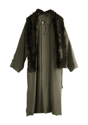 Magliano faux-fur panelled coat - Brown