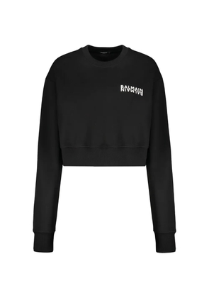 Balmain cropped logo sweatshirt - Black