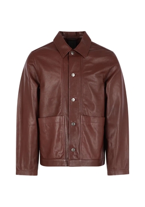 Giorgio Brato buttoned leather jacket - Brown
