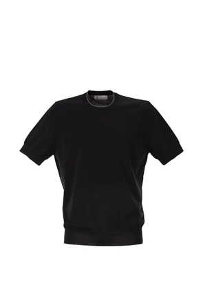 Brunello Cucinelli crew-neck ribbed short-sleeve T-shirt - Black