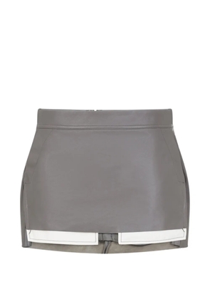 Rick Owens mini leather skirt - Grey