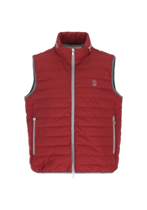 Brunello Cucinelli quilted-design gilet - Red