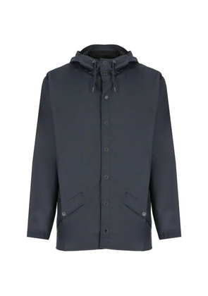 Rains hooded buttoned coat - Blue