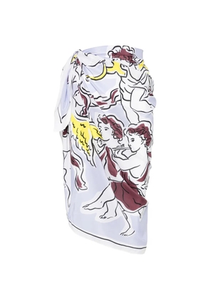 Tory Burch graphic-print pareo - White