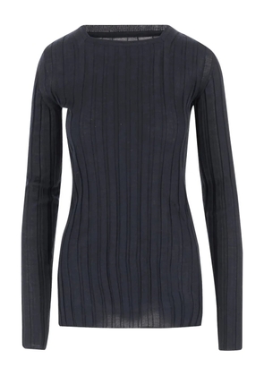 Carven ribbed crew-neck sweater - Blue
