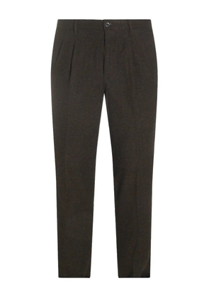 Incotex pleated check trousers - Brown