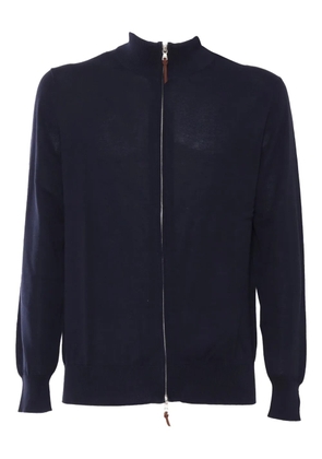 Ballantyne zip-fastening cotton cardigan - Blue