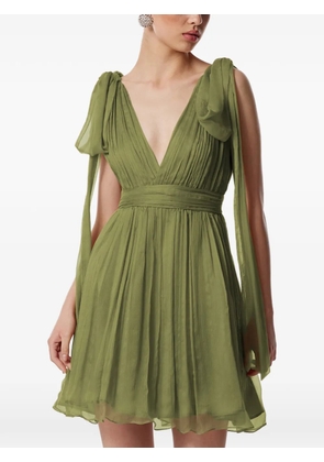 FRAMBOISE V-neck tie dress - Green
