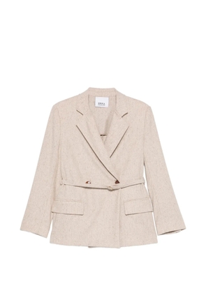 Erika Cavallini belted double-breasted blazer - Neutrals