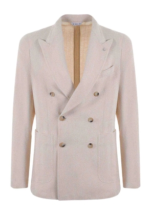 Manuel Ritz herringbone double-breasted blazer - Neutrals