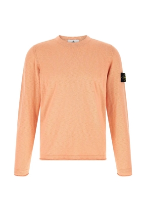 Stone Island logo-badge crew-neck sweater - Orange