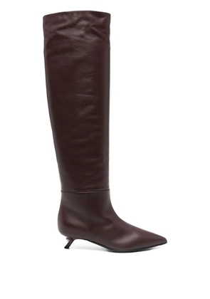 Alevì 35mm leather knee-high boots - Red