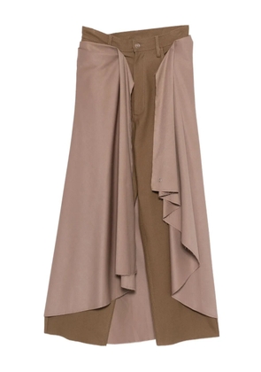 MARBELL Erin draped panel trousers - Brown
