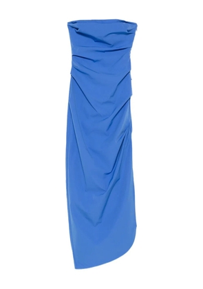 SIR. Sol strapless draped maxi dress - Blue