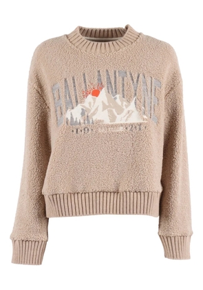 Ballantyne mountain-graphic crew-neck sweater - Brown