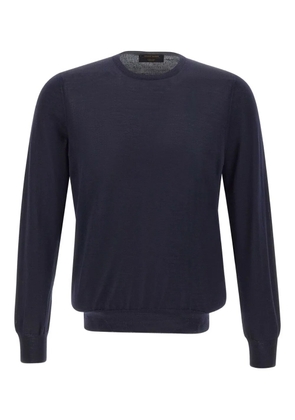Gran Sasso crew-neck ribbed-edge sweater - Blue