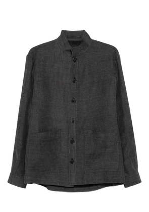 Giorgio Armani band-collar patch-pocket jacket - Grey