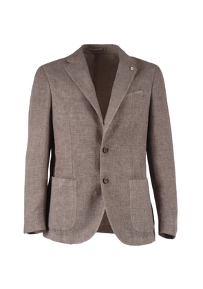 BRANDO drop two-button blazer - Brown
