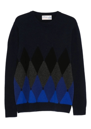 Ballantyne argyle-knit cashmere sweater - Blue