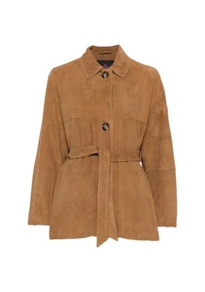 Peuterey Machuca suede belted jacket - Brown