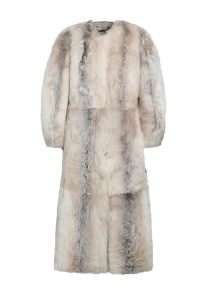 FENDI long-sleeve coat - Neutrals