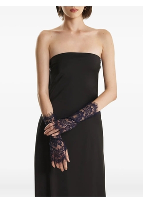 2310 STUDIO lace-trimmed gloves - Blue