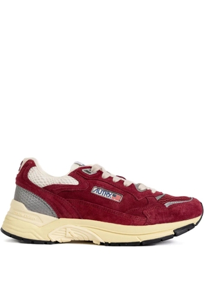 Autry suede-panel mesh-upper sneakers - Red