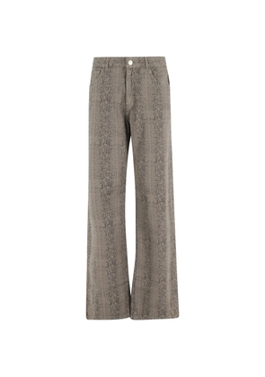 Federica Tosi snakeskin jeans - Neutrals