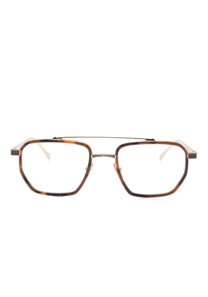 Leisure Society geometric-frame glasses - Brown