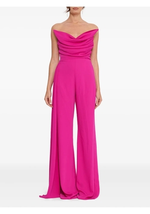 FOREVER UNIQUE cowl-neck draped jumpsuit - Pink