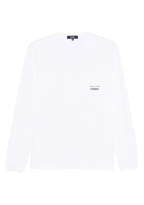 Comme des Garçons Homme logo-print long-sleeve T-shirt - White