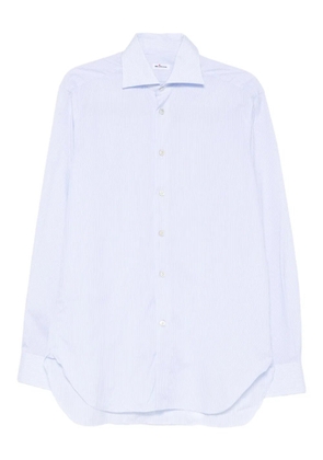 Kiton striped cotton shirt - Blue