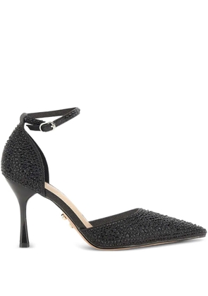 TWENTY FOURHAITCH 90mm Gruis rhinestone ankle-strap pumps - Black