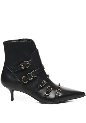 PINKO buckle-detail pointed-toe boots - Black