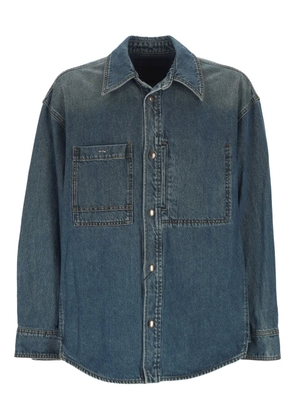 Wooyoungmi floral-print denim shirt - Blue