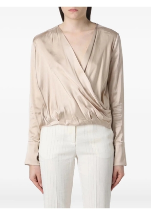 kaos wrap-effect top - Neutrals