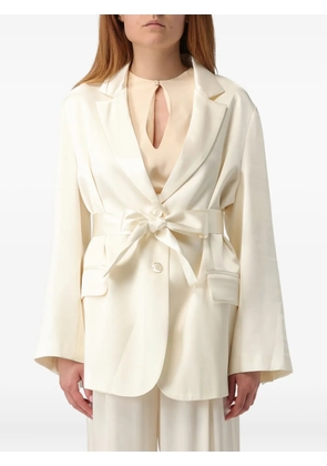 Semicouture belted blazer - Neutrals