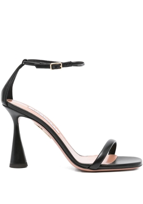 Aquazzura 95mm Hot Sandal flared-heel ankle-strap sandals - Black