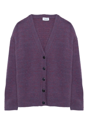 AMISH button V-neck cardigan - Purple