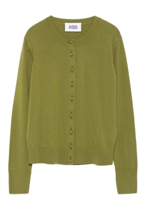 ALPHA STUDIO buttoned round-neck cardigan - Green