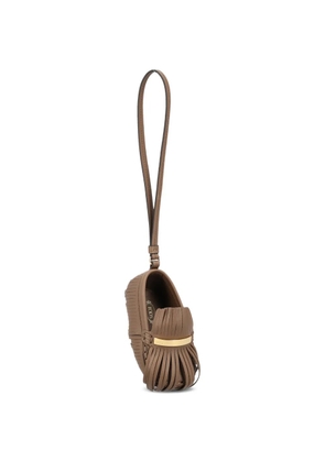 Tod's fringed shoe charm - Brown