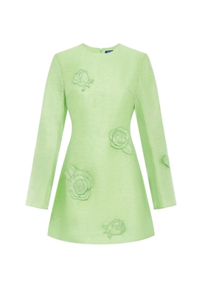 Leo Lin Suzanne appliqué-details mini dress - Green