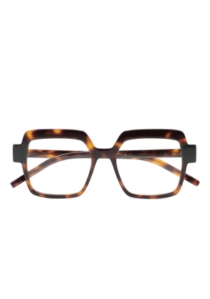 Kaleos Kiger square-frame glasses - Brown