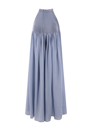 RENATA BRENHA pleated halterneck maxi dress - Blue