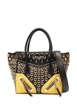 Miu Miu zip-details shoulder bag - Black