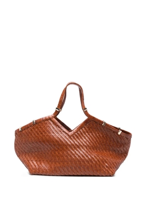 Benedetta Bruzziches woven top handle tote bag - Brown