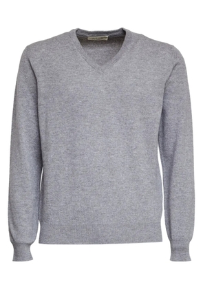 Filippo De Laurentiis V-neck long-sleeve sweater - Grey