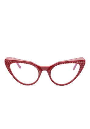VAVA Eyewear textured cat-eye-frame glasses - Black