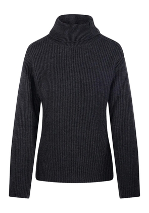 P.A.R.O.S.H. zip-detail ribbed turtleneck sweater - Grey