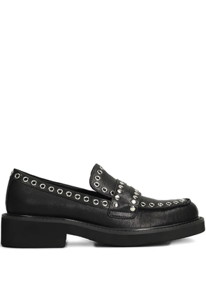 Bibi Lou eyelet-embellished loafers - Black